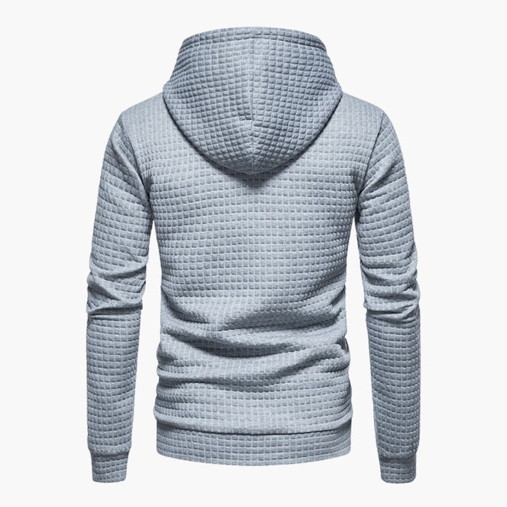 Harwood | Casual Fitted Waffle Fabric Hoodie For Men