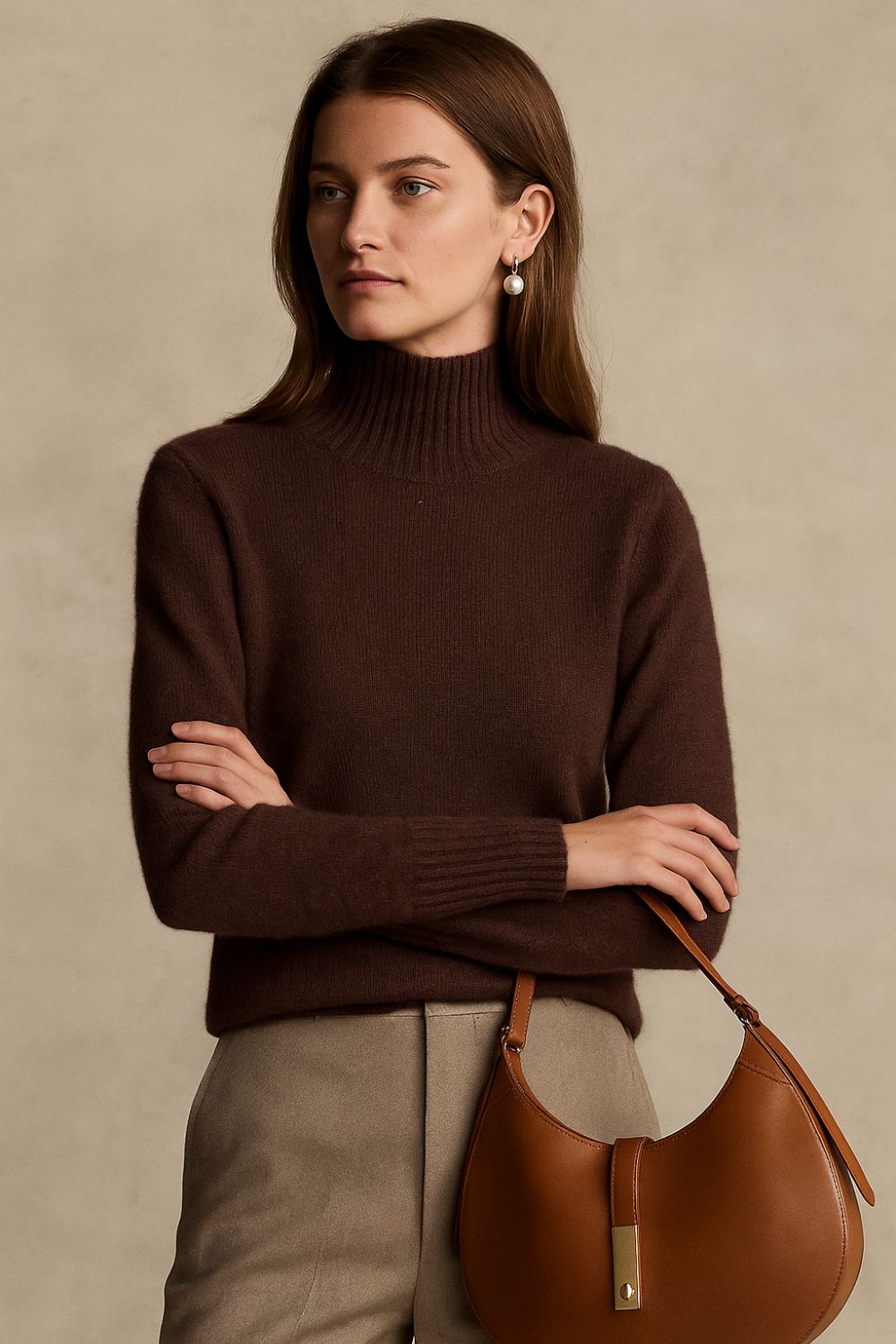 Léonne Rowe - The Cashmere Dewlight Mock Neck