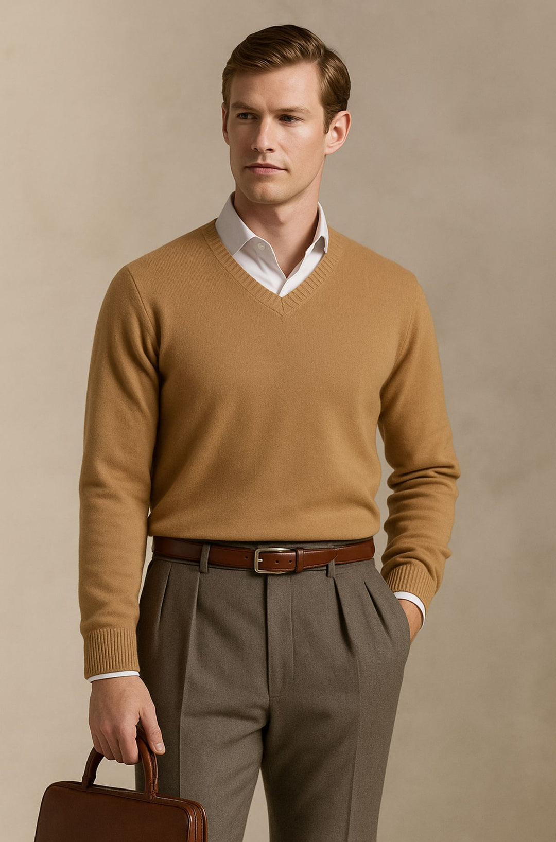 Bexford™ | Pure Cashmere V-Neck Jumper for Men