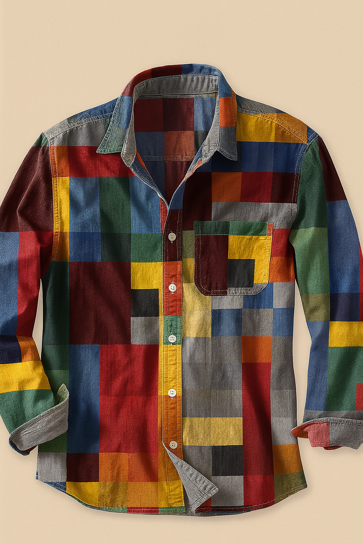 Albion™ – Vintage Rainbow Long-Sleeve Shirt