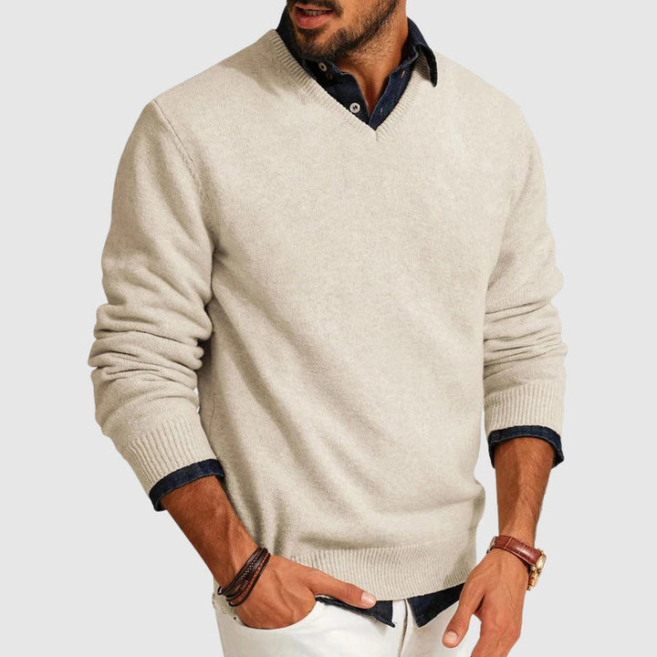 Wendell Lightweight Everyday V-Neck Men's Sweater