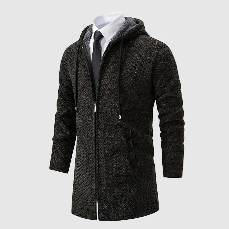 Durnham Vitali Textured Knit Hooded Coat