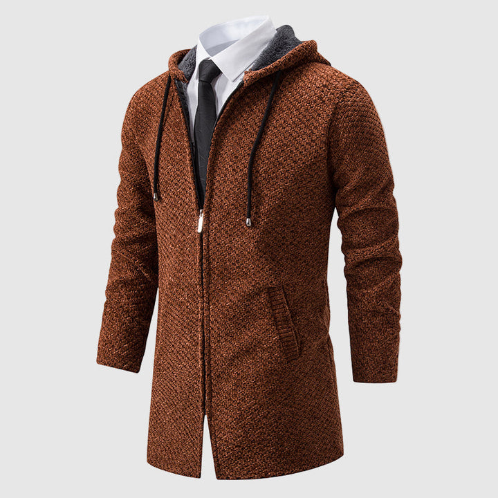 Durnham Vitali Textured Knit Hooded Coat