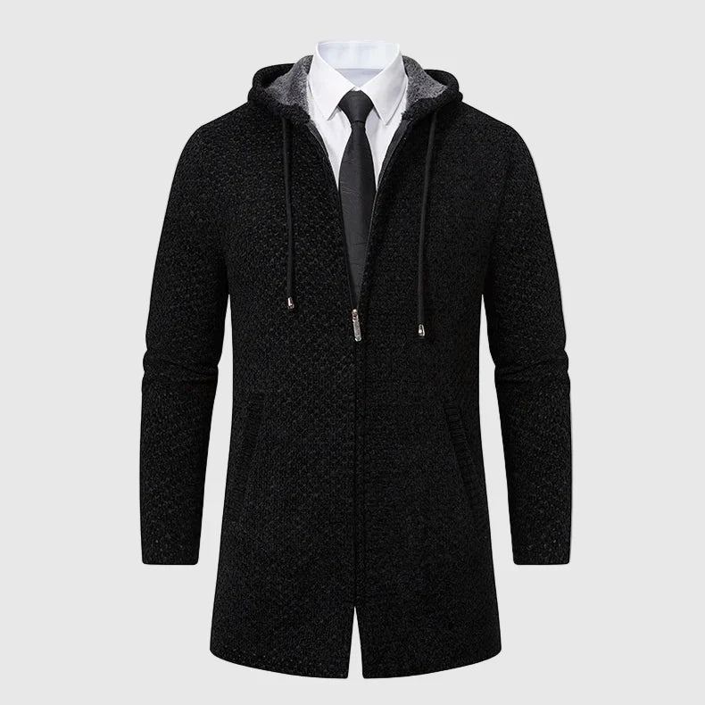 Durnham Vitali Textured Knit Hooded Coat