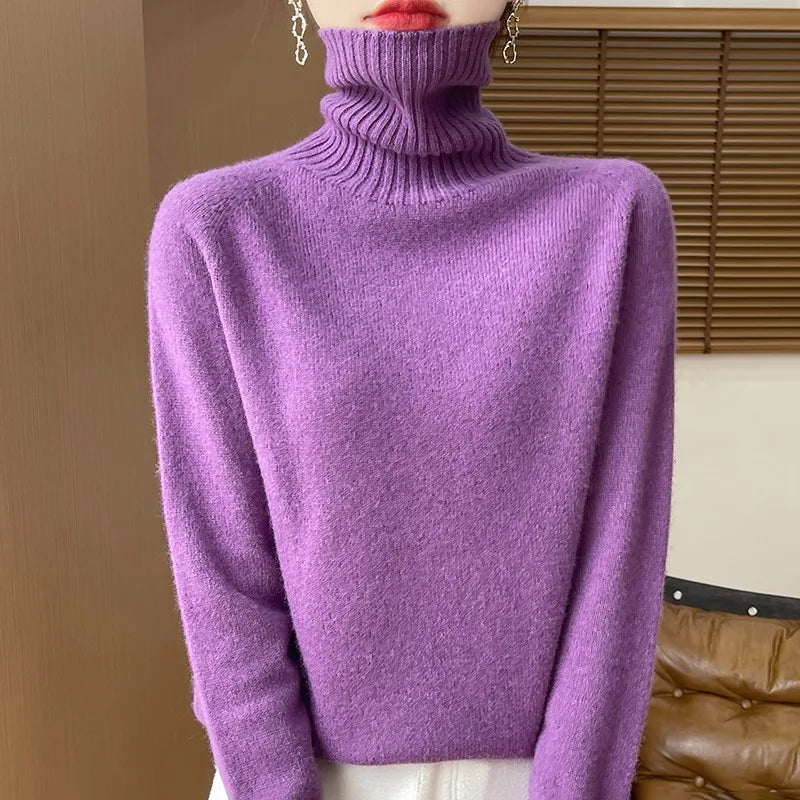 Roselyn London | Cashmere Ribbed Turtleneck