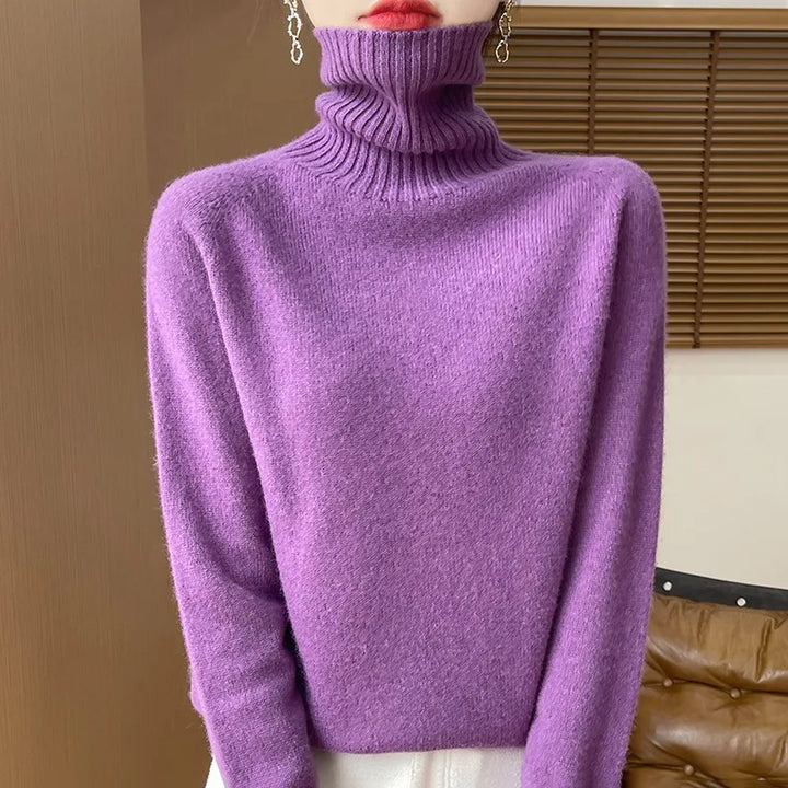 Roselyn London | Cashmere Ribbed Turtleneck