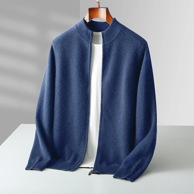 Eastbourne™ | Luxe Merino Zip Cardigan for Men