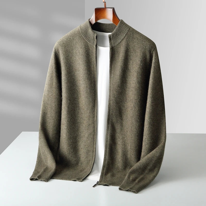 Eastbourne™ | Luxe Merino Zip Cardigan for Men