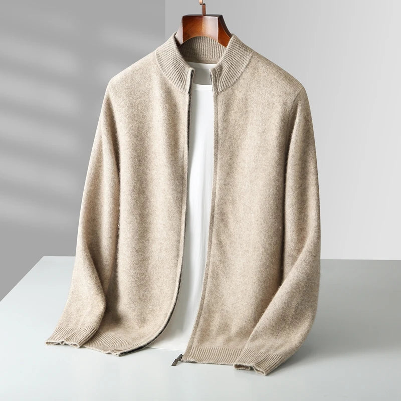 Eastbourne™ | Luxe Merino Zip Cardigan for Men