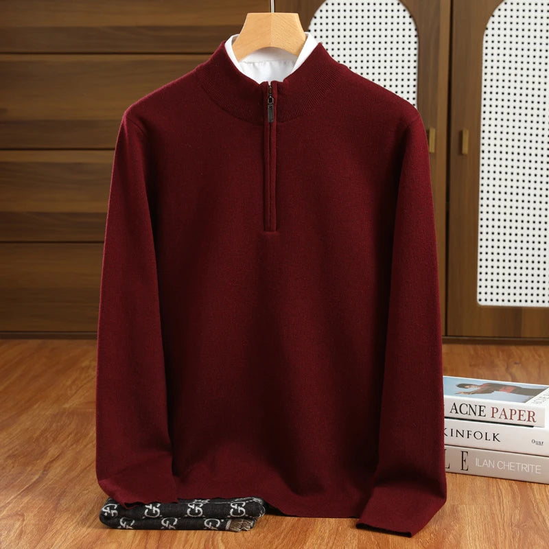 Hughes Half-Zip Merino Merino Wool Sweater