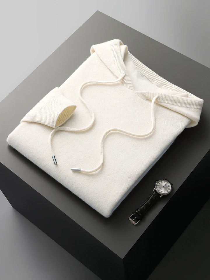 Kensington Row™ | Pure Cashmere Knit Hoodie for Men