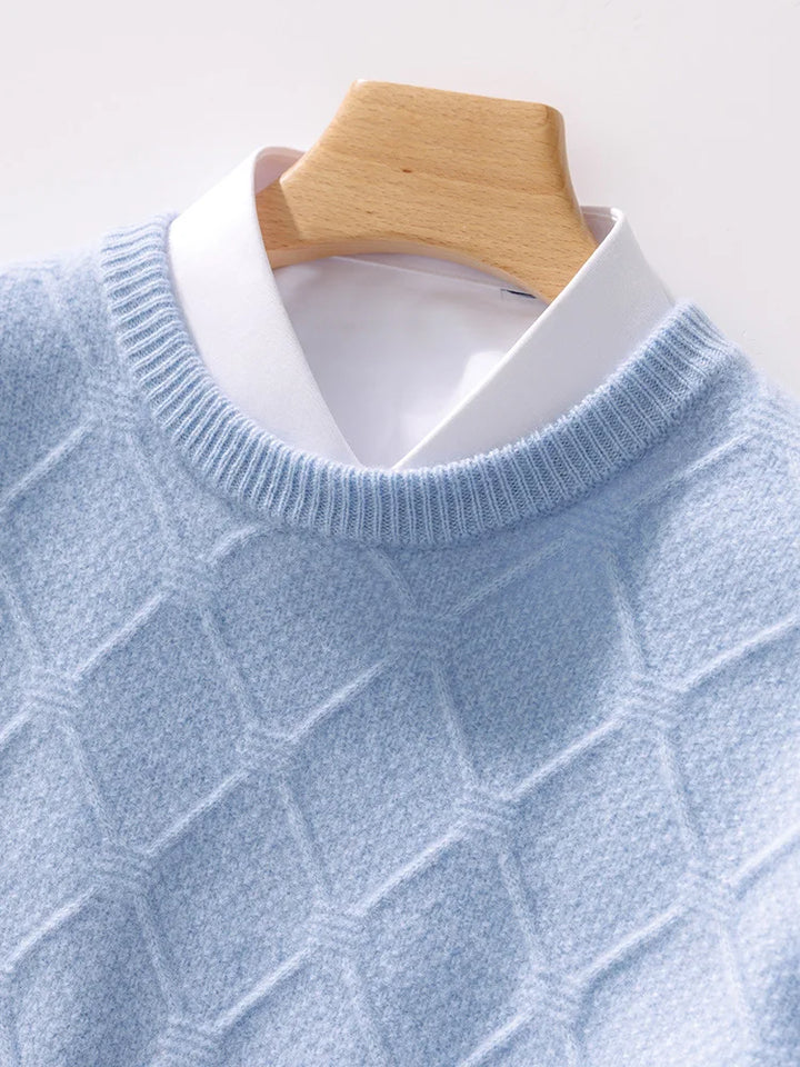 Halstead Diamond-Knit Merino Wool Sweater