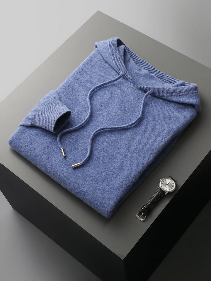 Kensington Row™ | Pure Cashmere Knit Hoodie for Men