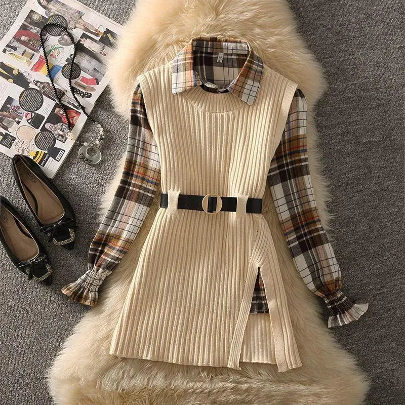 Ameline London | Plaid & Pleat 2 Piece Set