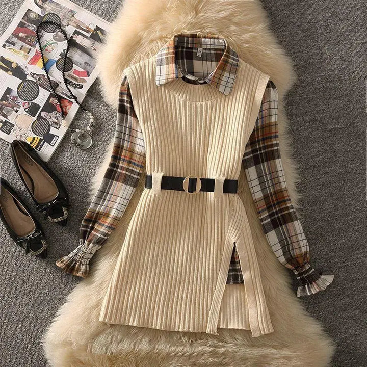 Ameline London | Plaid & Pleat 2 Piece Set