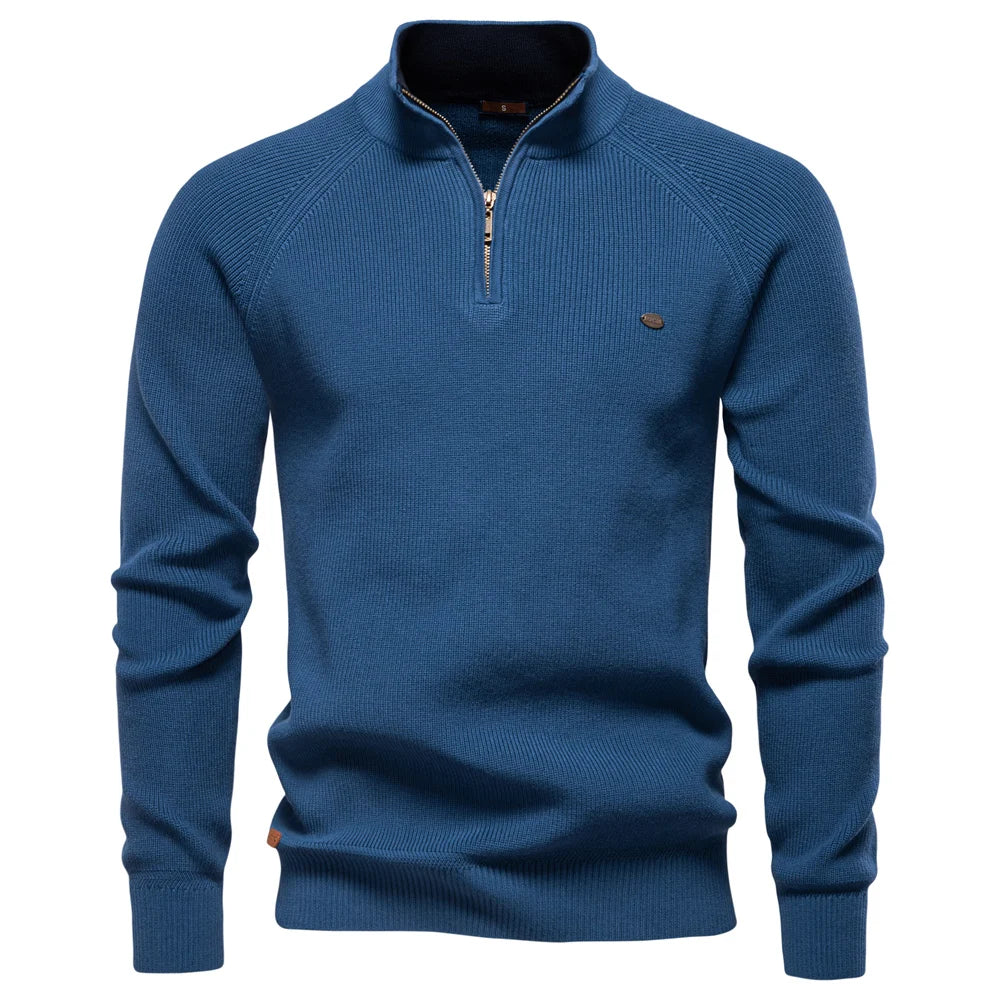 Harrington & Co.™ | Luxe Wool Half-Zip Jumper for Men