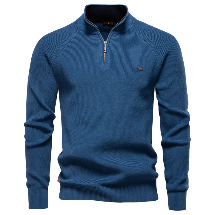 Harrington & Co.™ | Luxe Wool Half-Zip Jumper for Men