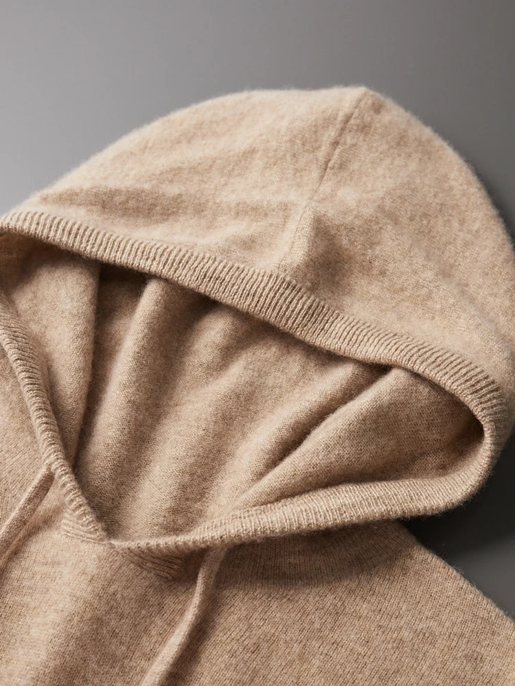 Kensington Row™ | Pure Cashmere Knit Hoodie for Men