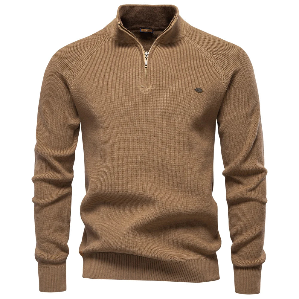 Harrington & Co.™ | Luxe Wool Half-Zip Jumper for Men