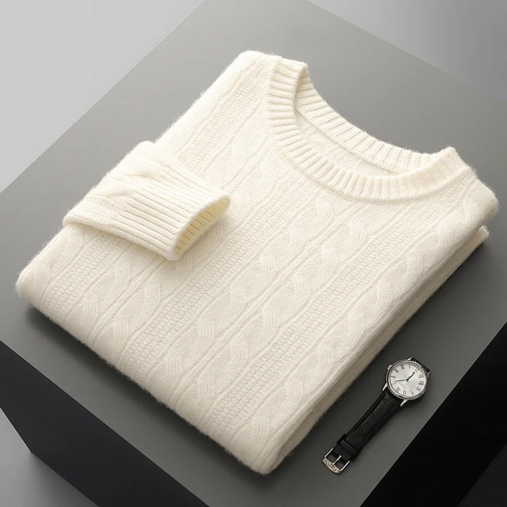 Cavendish™ | Luxe Merino Cable Knit Jumper for Men