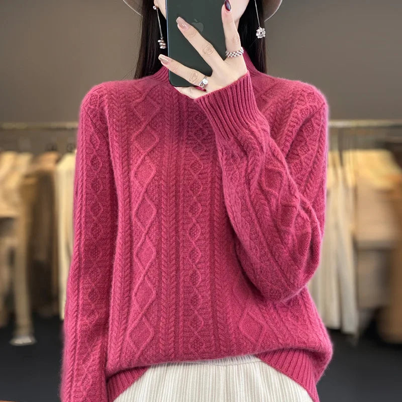 Clarisse London | Cashmere Patterned Knit Sweater