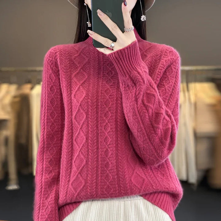 Clarisse London | Cashmere Patterned Knit Sweater