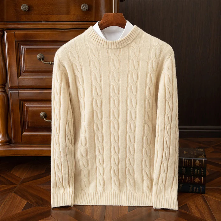 Belford Cable-Knit Merino Wool Sweater