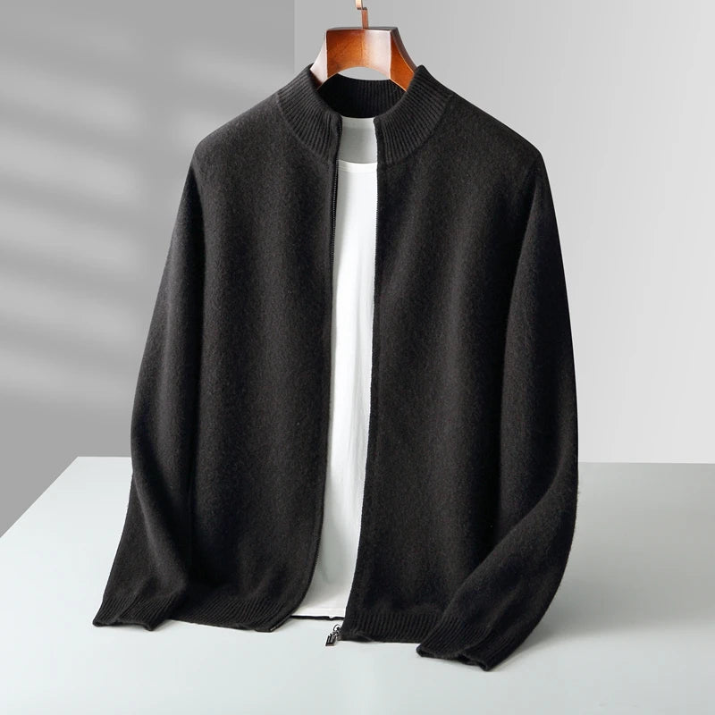 Eastbourne™ | Luxe Merino Zip Cardigan for Men