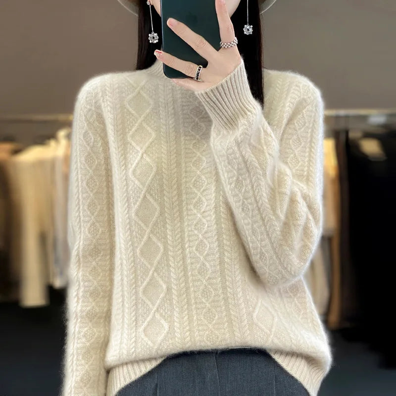 Clarisse London | Cashmere Patterned Knit Sweater