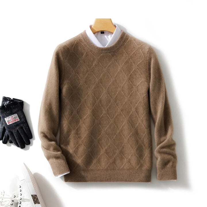 Halstead Diamond-Knit Merino Wool Sweater