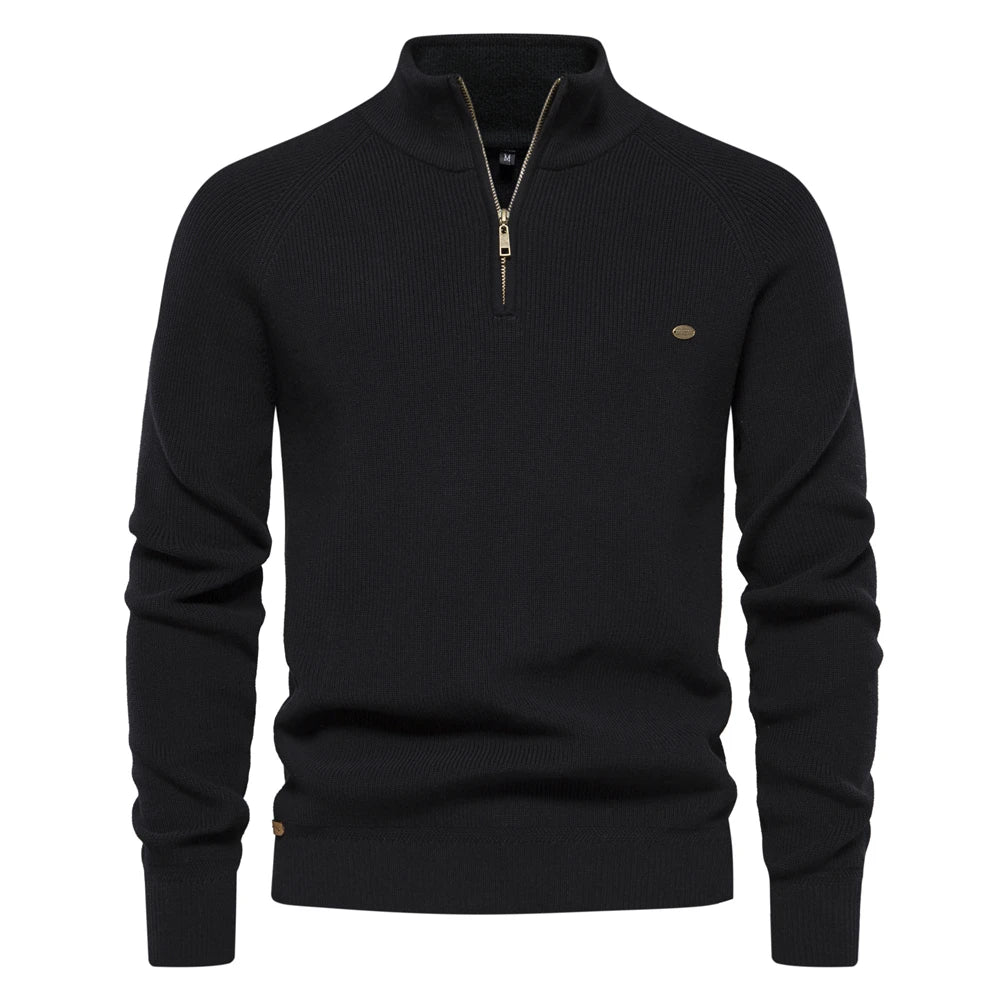 Harrington & Co.™ | Luxe Wool Half-Zip Jumper for Men