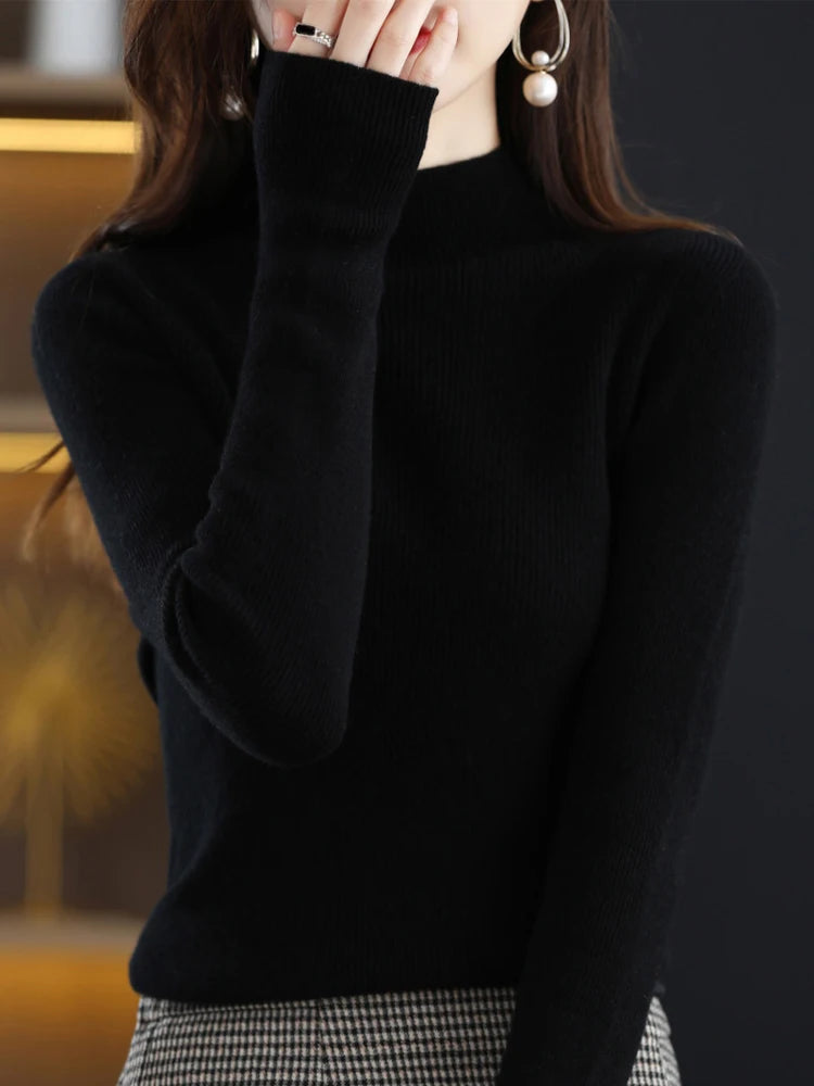 Amelie London | Classic Cashmere Rib Knit Jumper