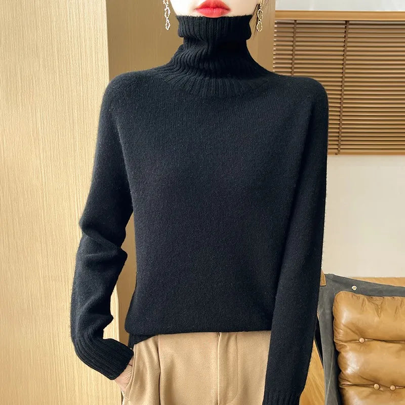 Roselyn London | Cashmere Ribbed Turtleneck