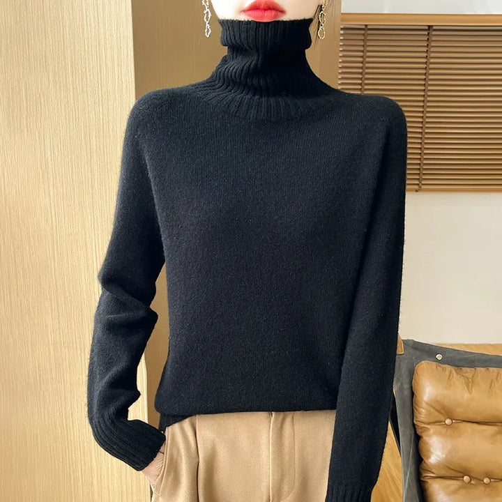 Roselyn London | Cashmere Ribbed Turtleneck