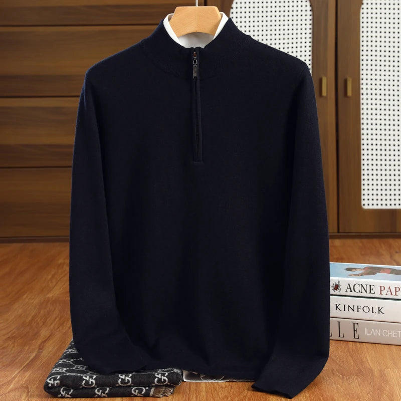 Hughes Half-Zip Merino Merino Wool Sweater