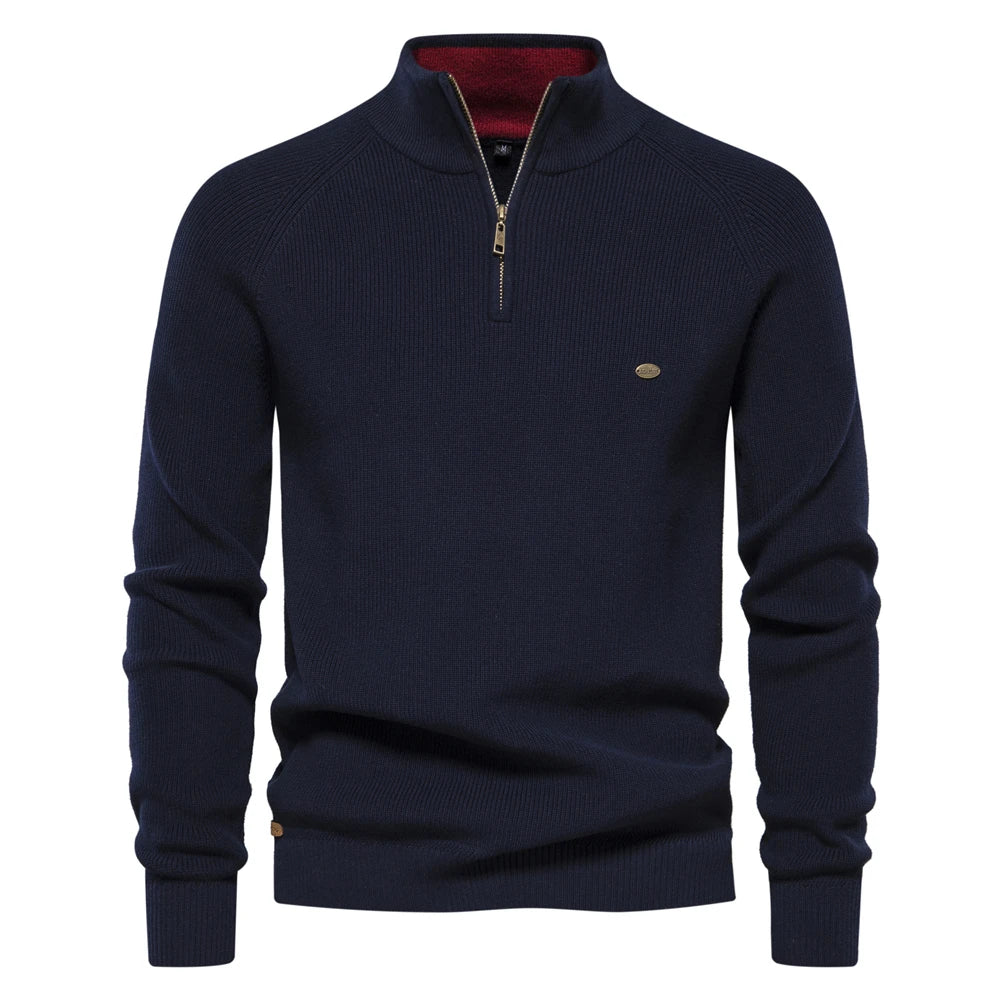 Harrington & Co.™ | Luxe Wool Half-Zip Jumper for Men