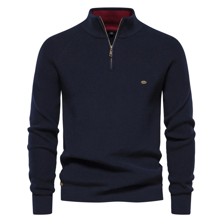 Harrington & Co.™ | Luxe Wool Half-Zip Jumper for Men