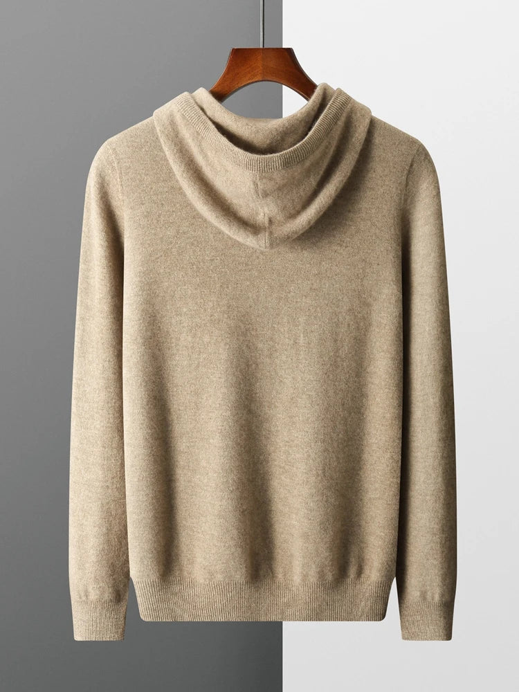 Kensington Row™ | Pure Cashmere Knit Hoodie for Men