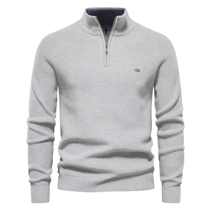 Harrington & Co.™ | Luxe Wool Half-Zip Jumper for Men