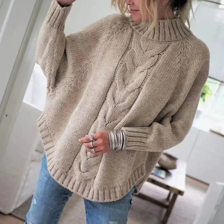 Annora London | Cashmere Cable Knit Poncho Sweater
