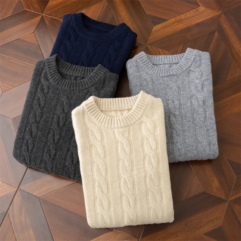 Belford Cable-Knit Merino Wool Sweater