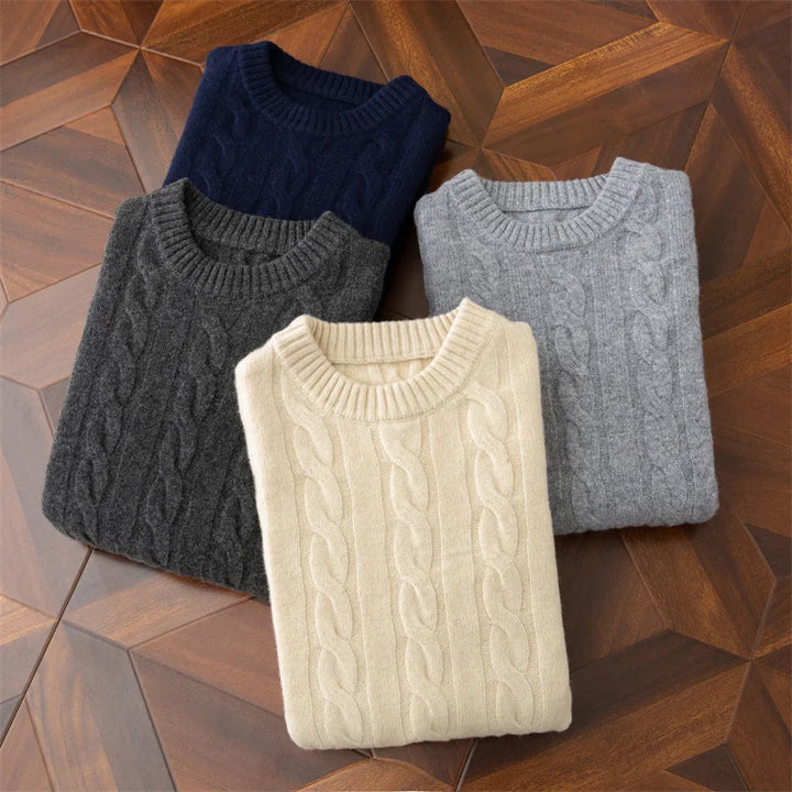 Belford Cable-Knit Merino Wool Sweater