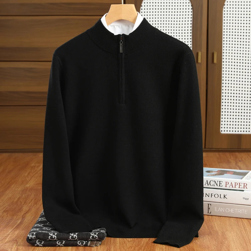 Hughes Half-Zip Merino Merino Wool Sweater
