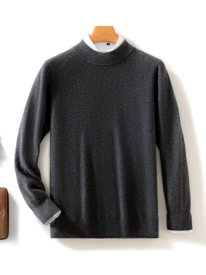 Ashbourne™ | Luxe Merino Mock Neck Jumper for Men