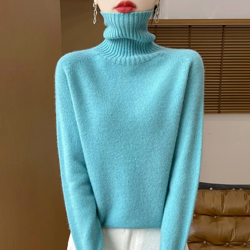 Roselyn London | Cashmere Ribbed Turtleneck