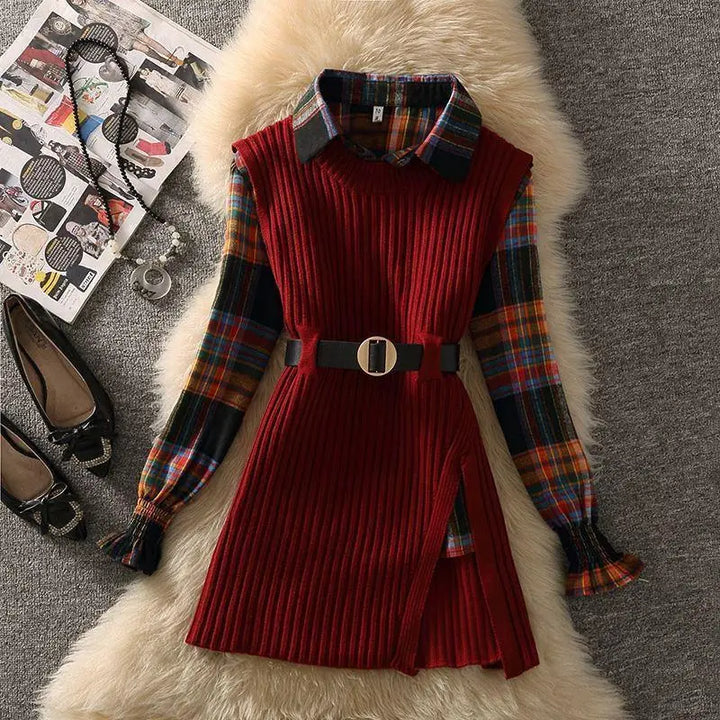 Ameline London | Plaid & Pleat 2 Piece Set