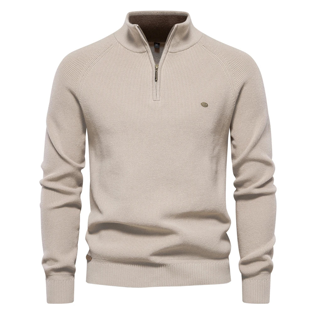 Harrington & Co.™ | Luxe Wool Half-Zip Jumper for Men