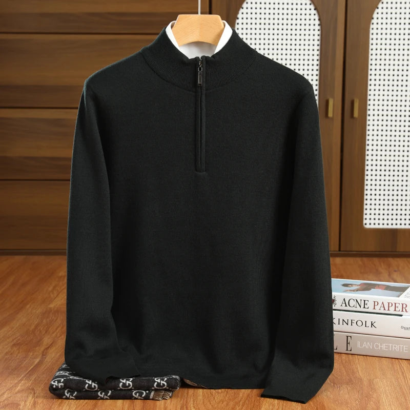 Hughes Half-Zip Merino Merino Wool Sweater