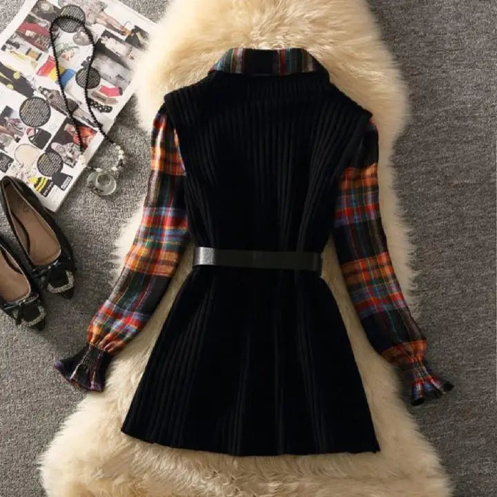 Ameline London | Plaid & Pleat 2 Piece Set