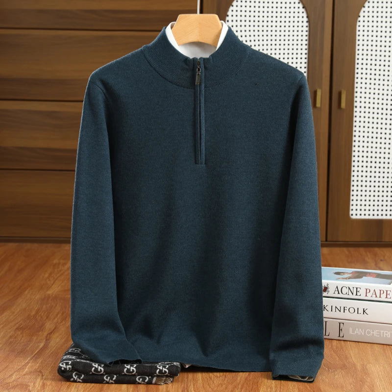 Hughes Half-Zip Merino Merino Wool Sweater